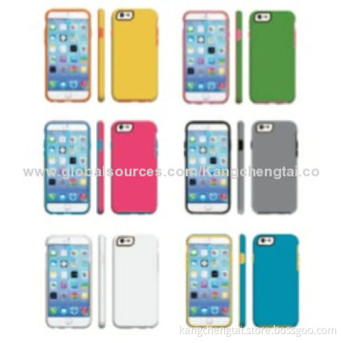 Detachable 2 Pieces Cases for iPhone 6, with Rubberized Finish, Allows Full Control on Cellphone
